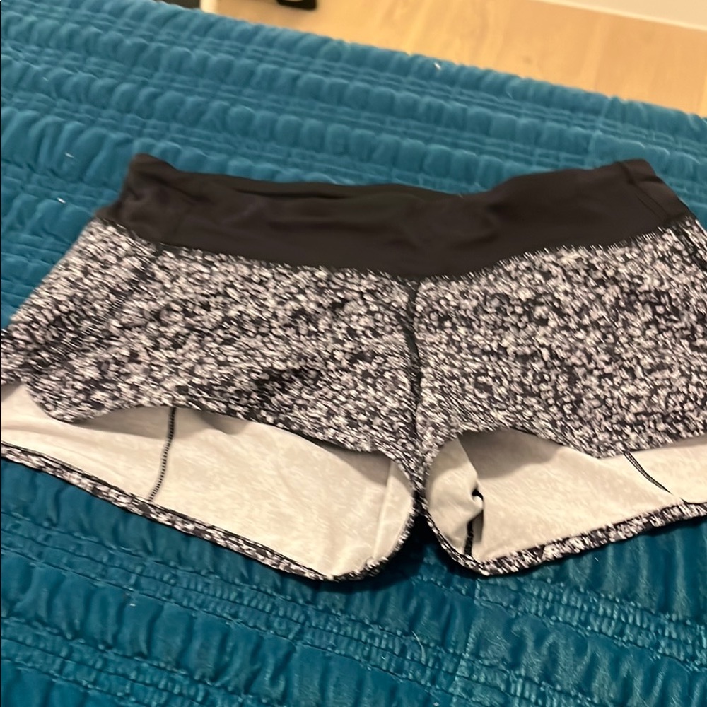Lululemon Athletica Black and White Athletic Shorts